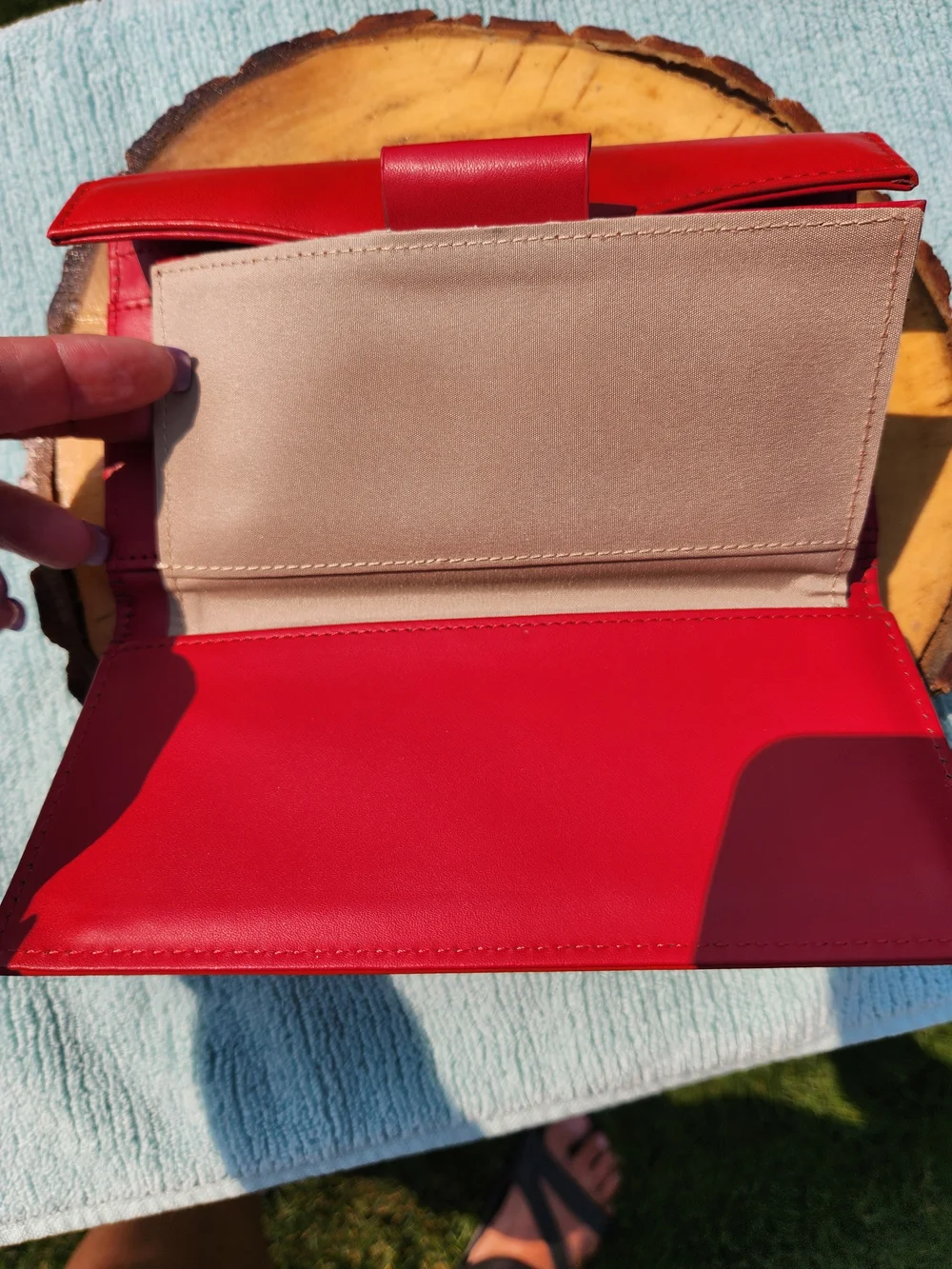 Buxton Heiress Organizer Clutch in red